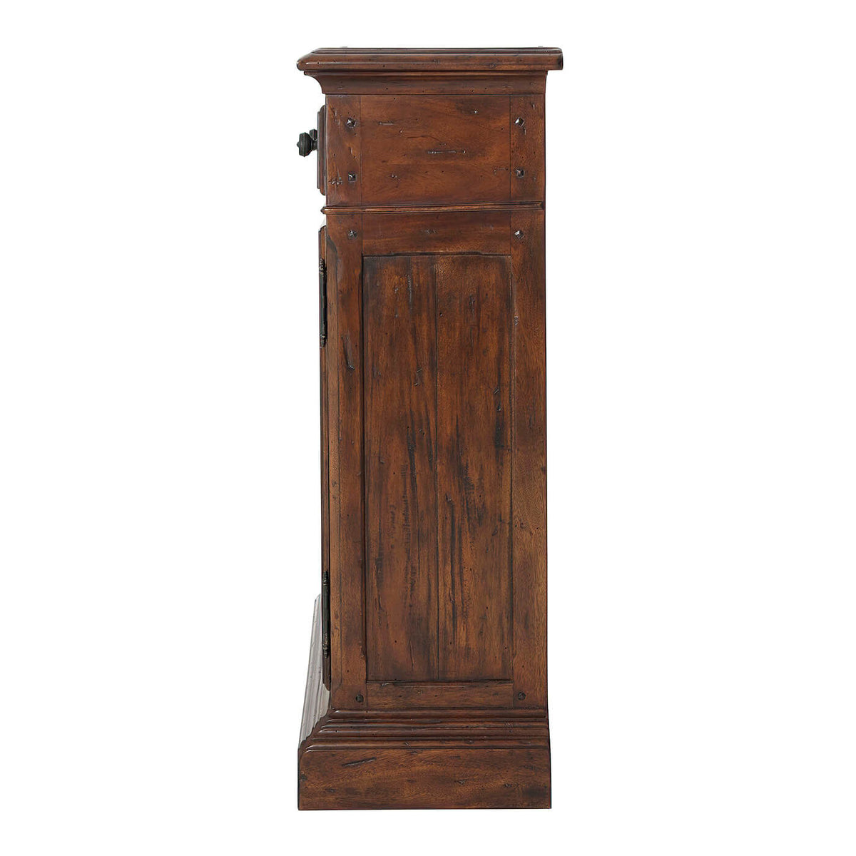 George III Antiqued Wood Side Cabinet - English Georgian America