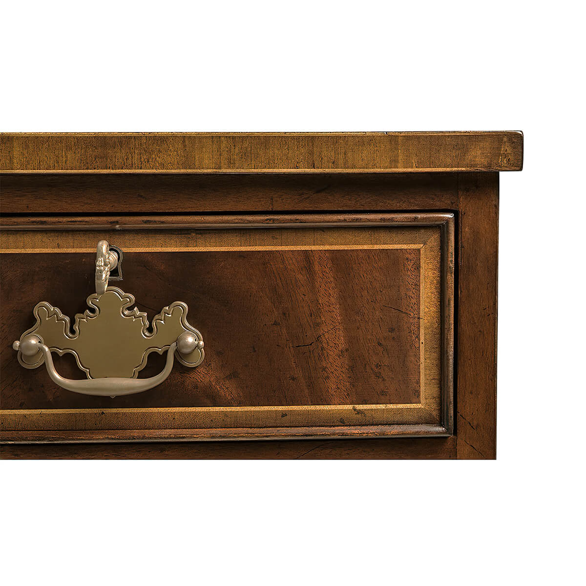 George III Bow Front Bedside Dresser - English Georgian America