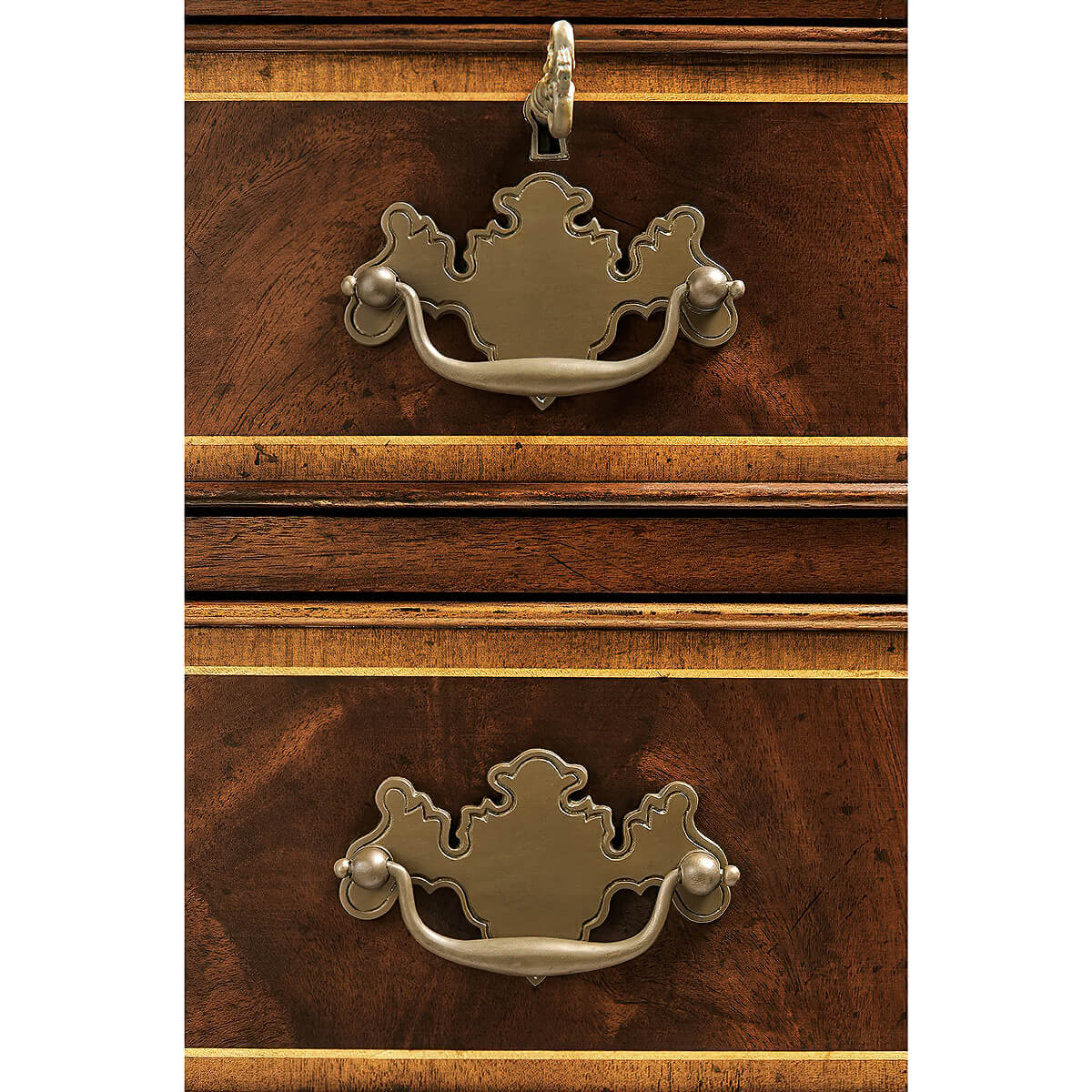 George III Bow Front Bedside Dresser - English Georgian America