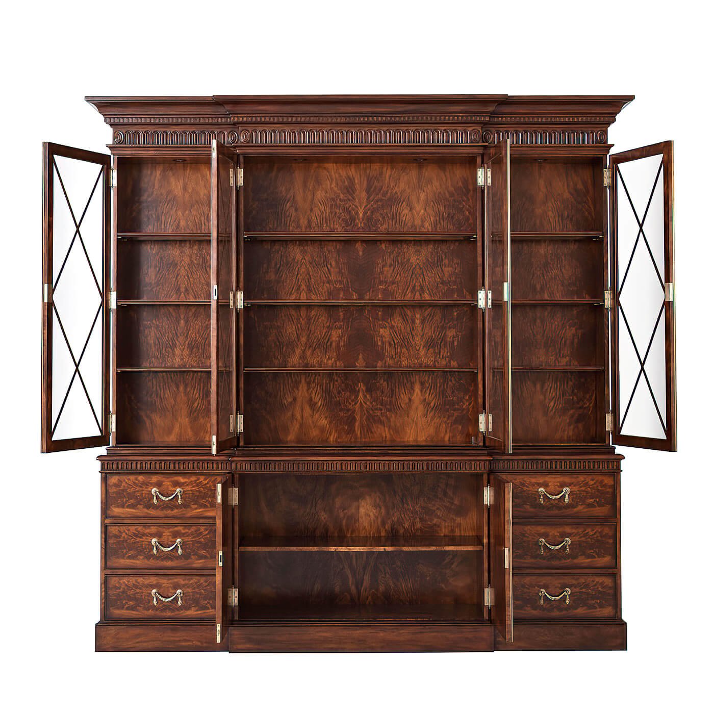 George III Breakfront Bookcase - English Georgian America