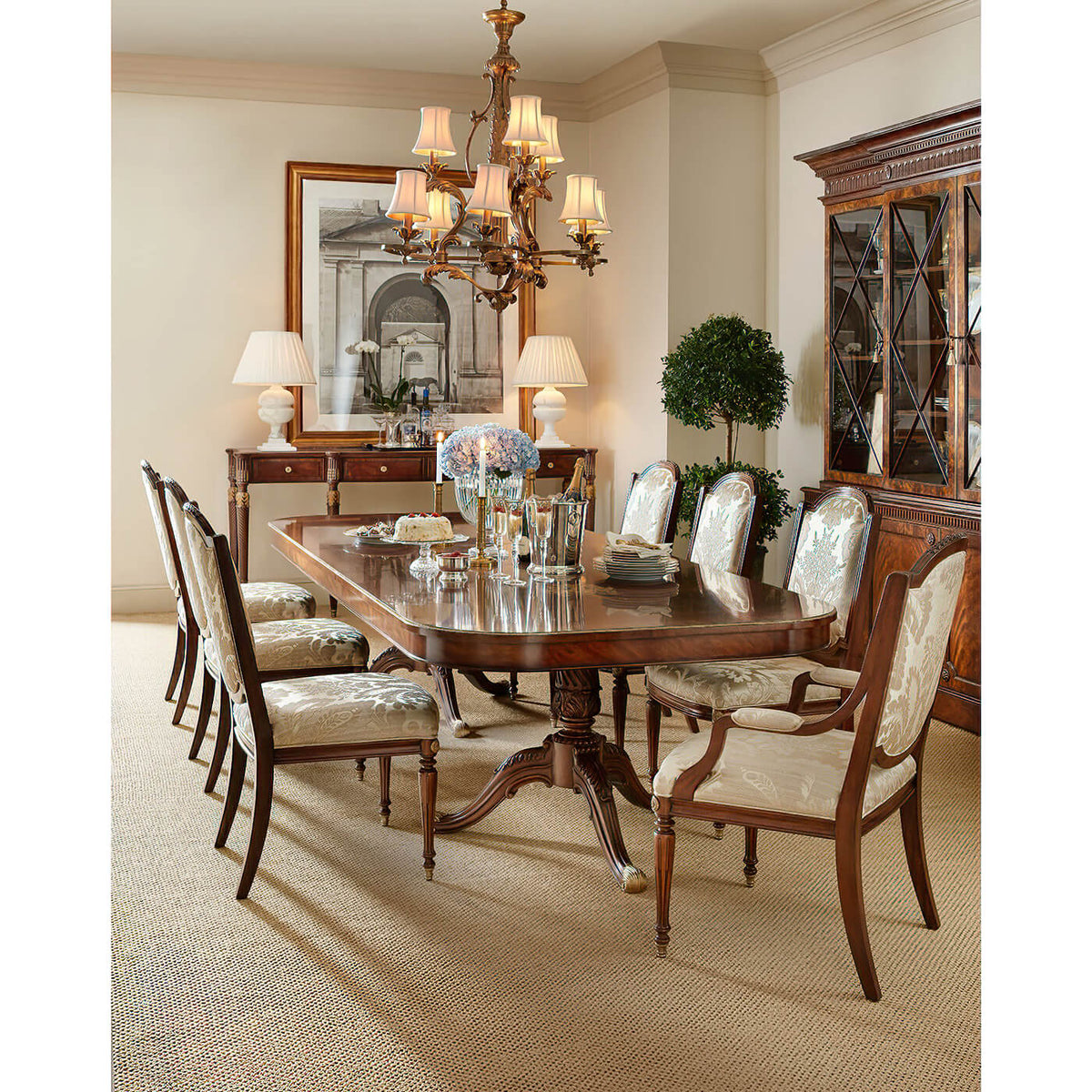 George III Breakfront Bookcase - English Georgian America