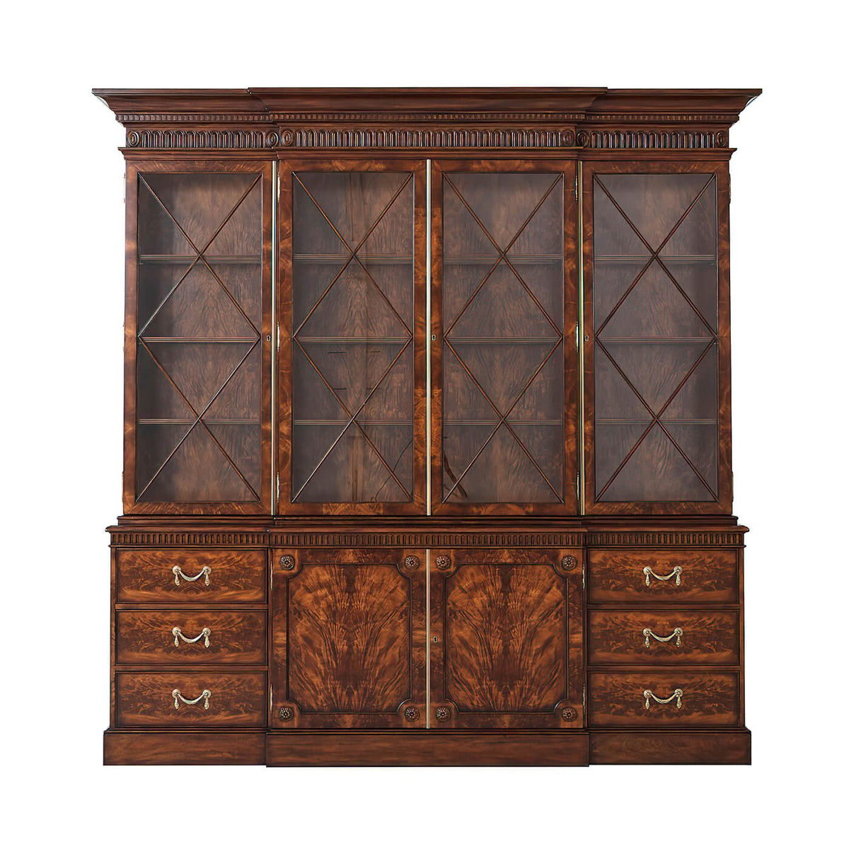 George III Breakfront Bookcase - English Georgian America