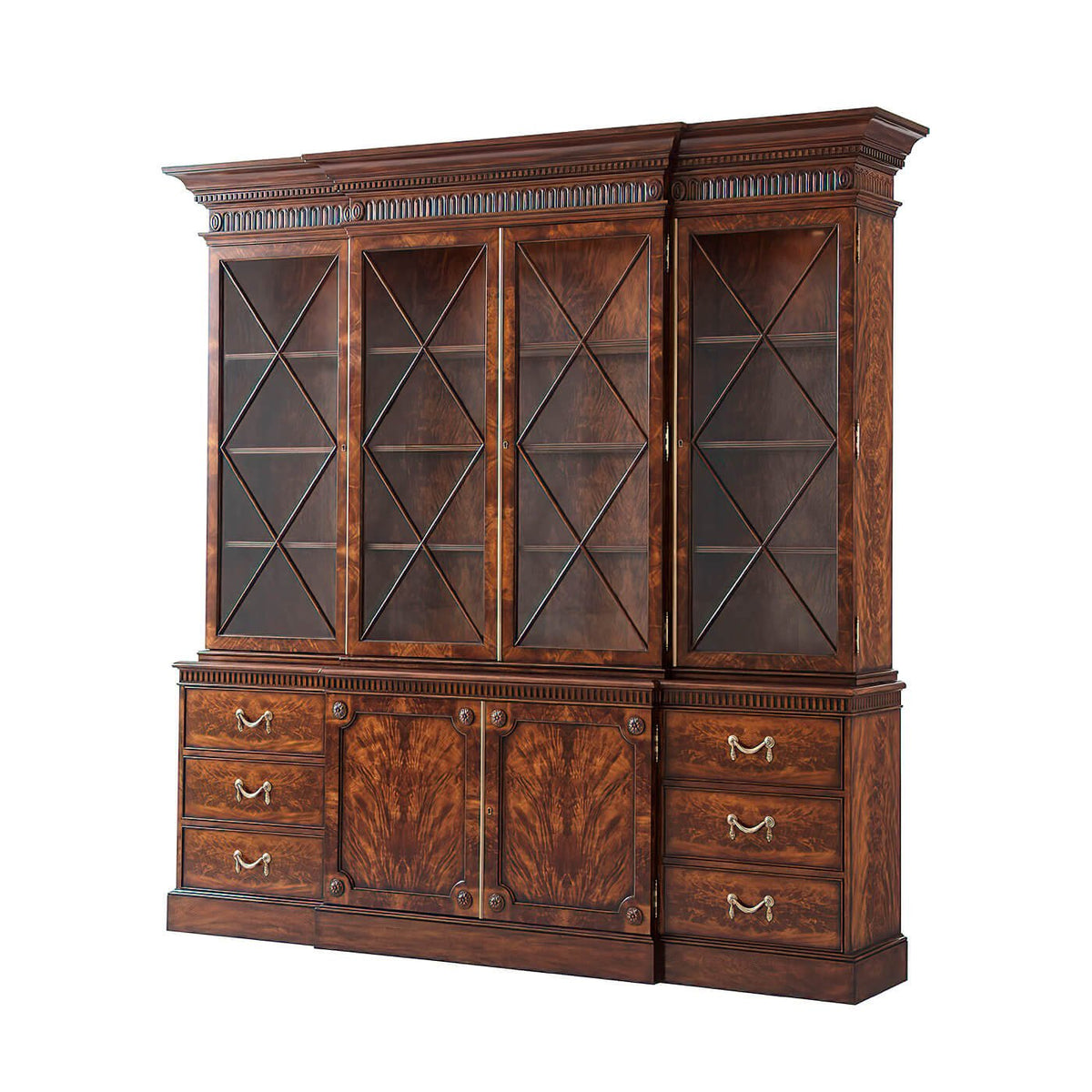 George III Breakfront Bookcase - English Georgian America