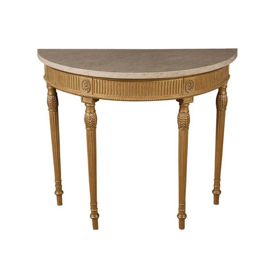 George III Demi Lune Console - English Georgian America