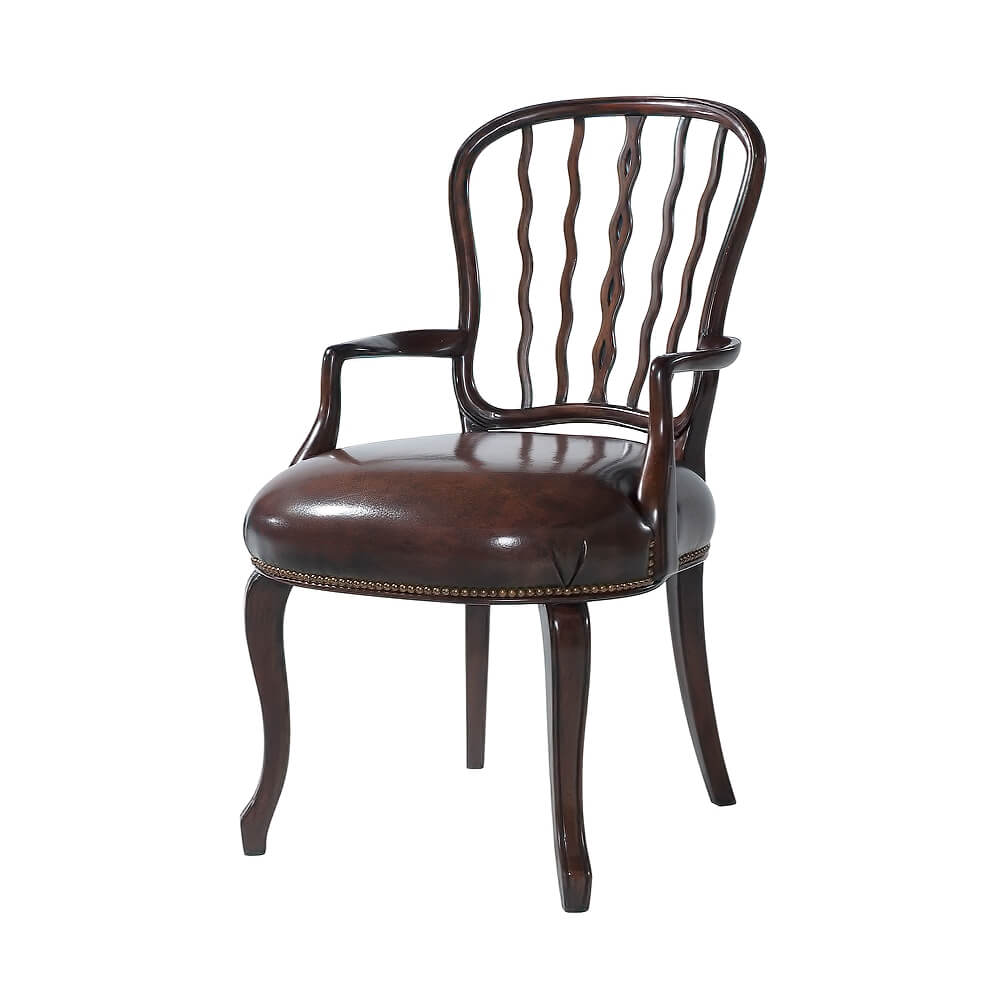 George III (Hepplewhite) Mahogany Dining Armchair - English Georgian America