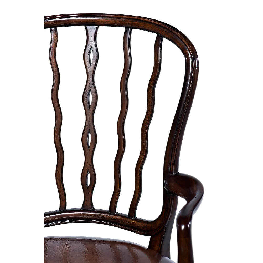 George III (Hepplewhite) Mahogany Dining Armchair - English Georgian America