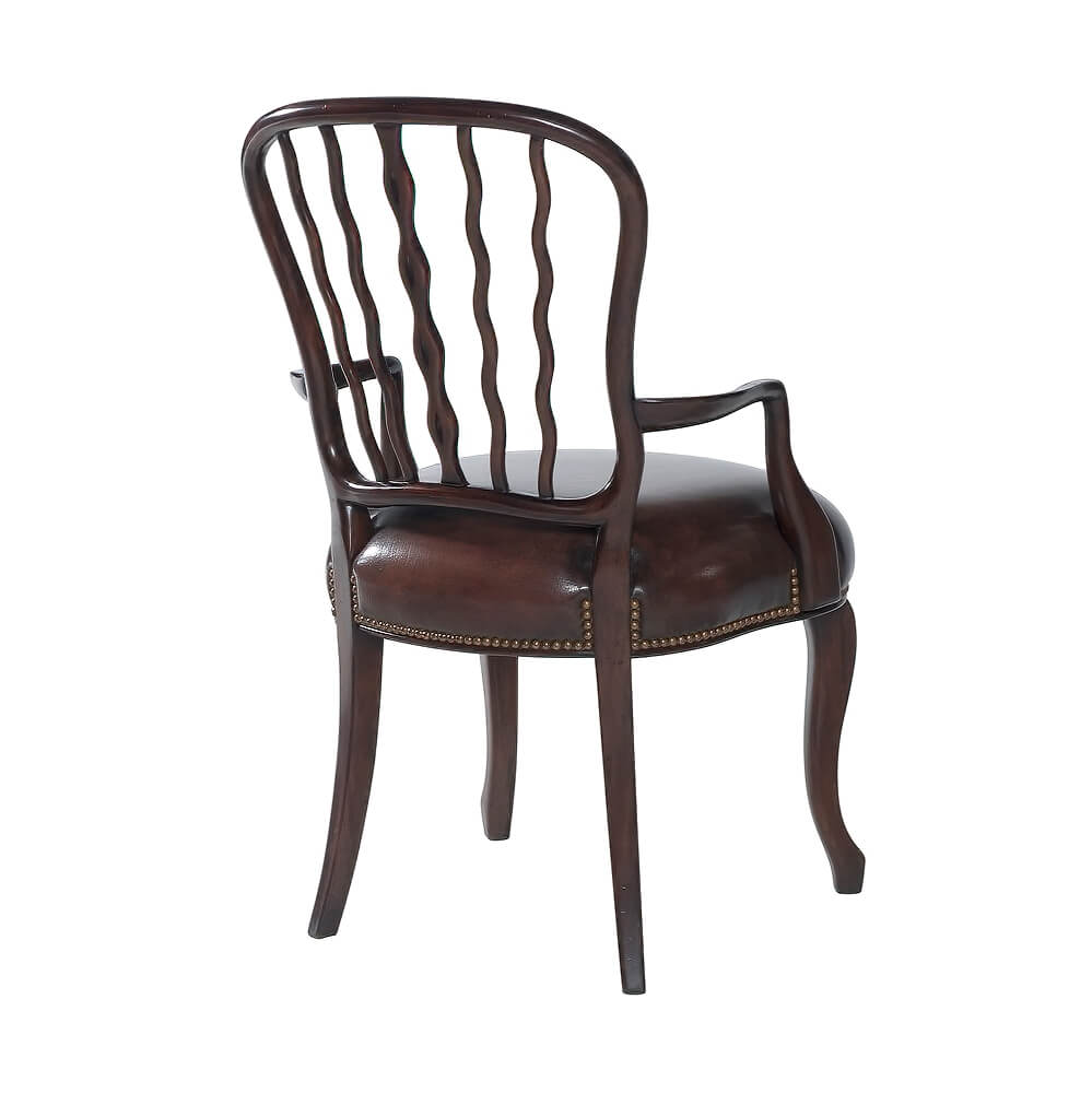 George III (Hepplewhite) Mahogany Dining Armchair - English Georgian America