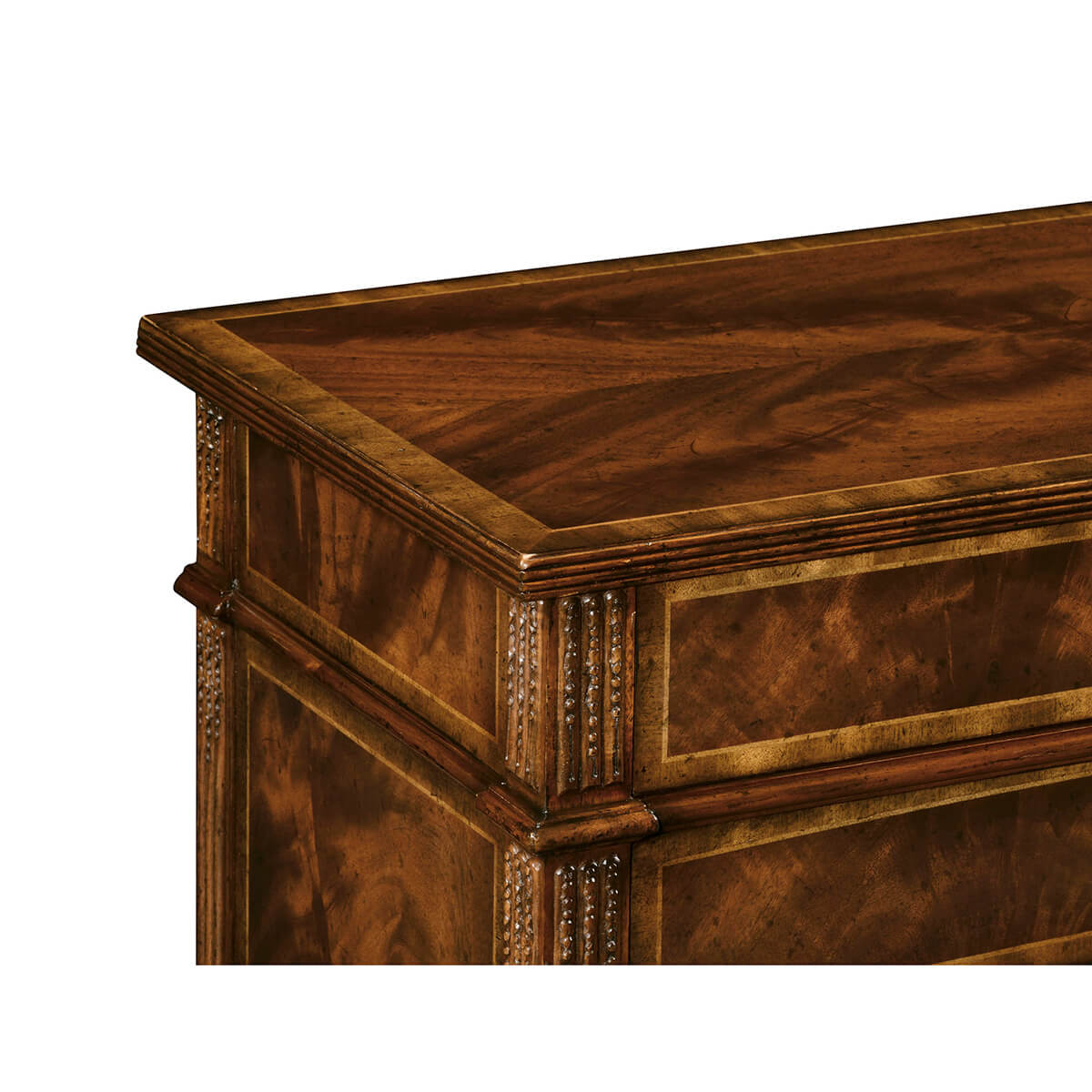 George III Mahogany Chest - English Georgian America