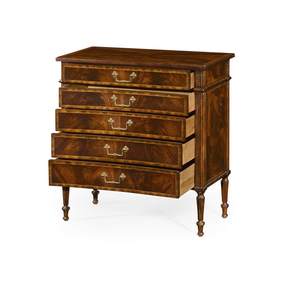 George III Mahogany Chest - English Georgian America