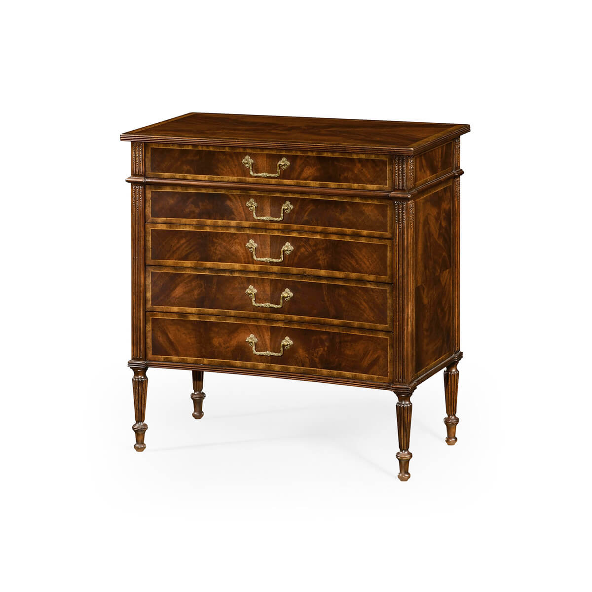 George III Mahogany Chest - English Georgian America