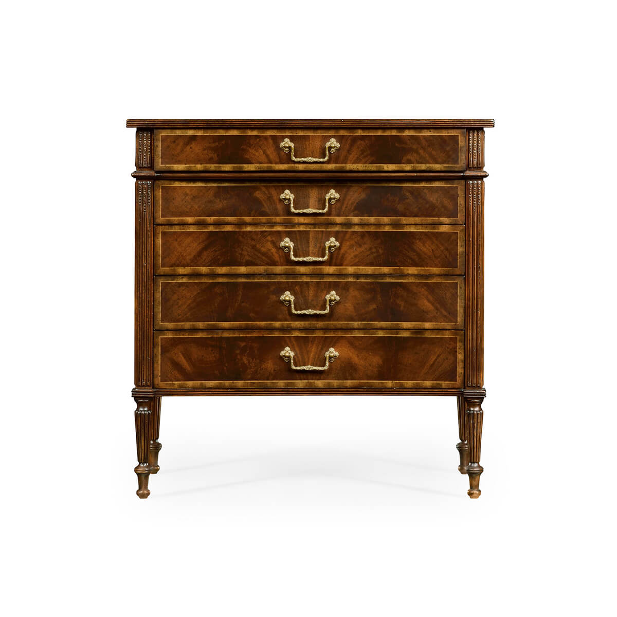 George III Mahogany Chest - English Georgian America