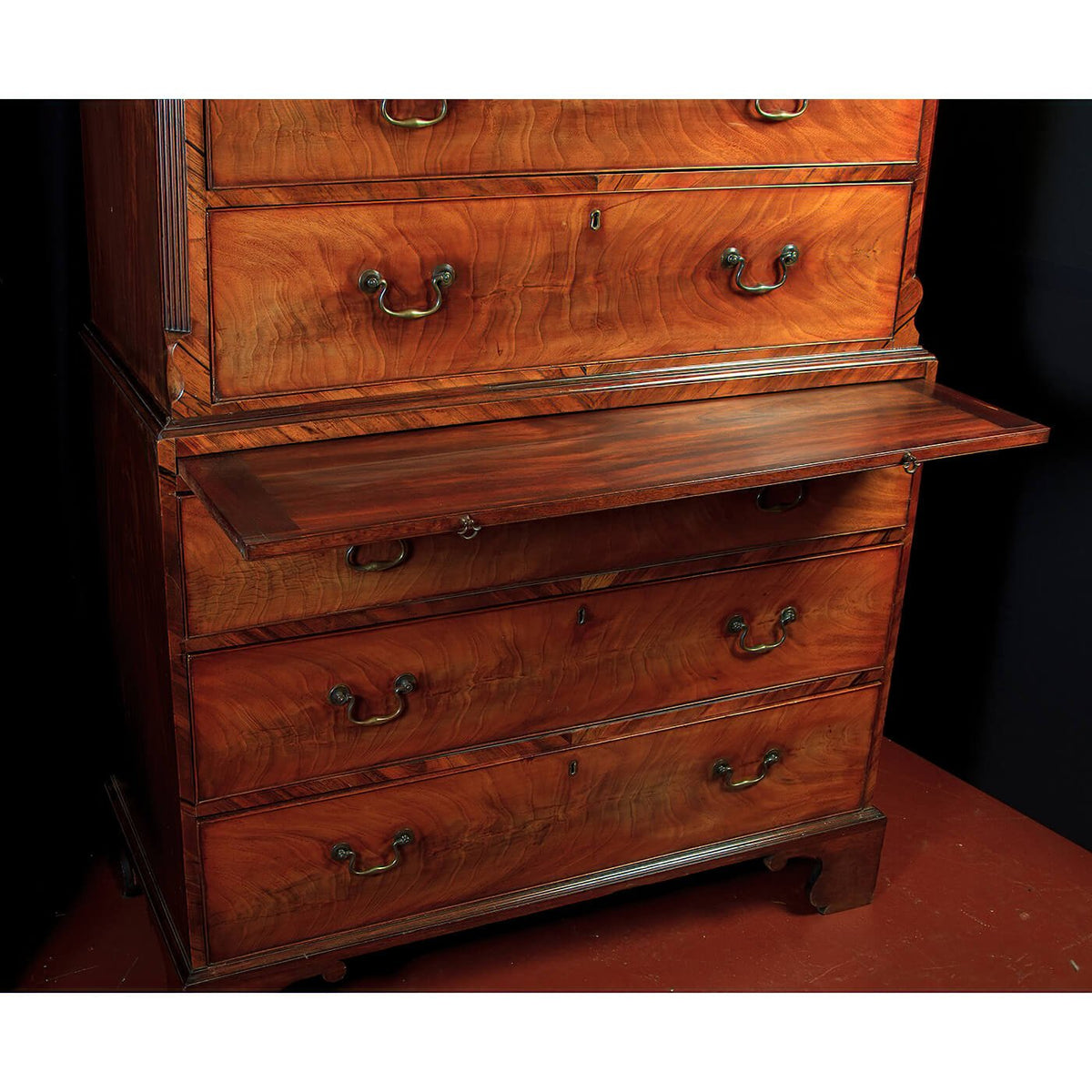 George III Mahogany Chest in Chest - English Georgian America
