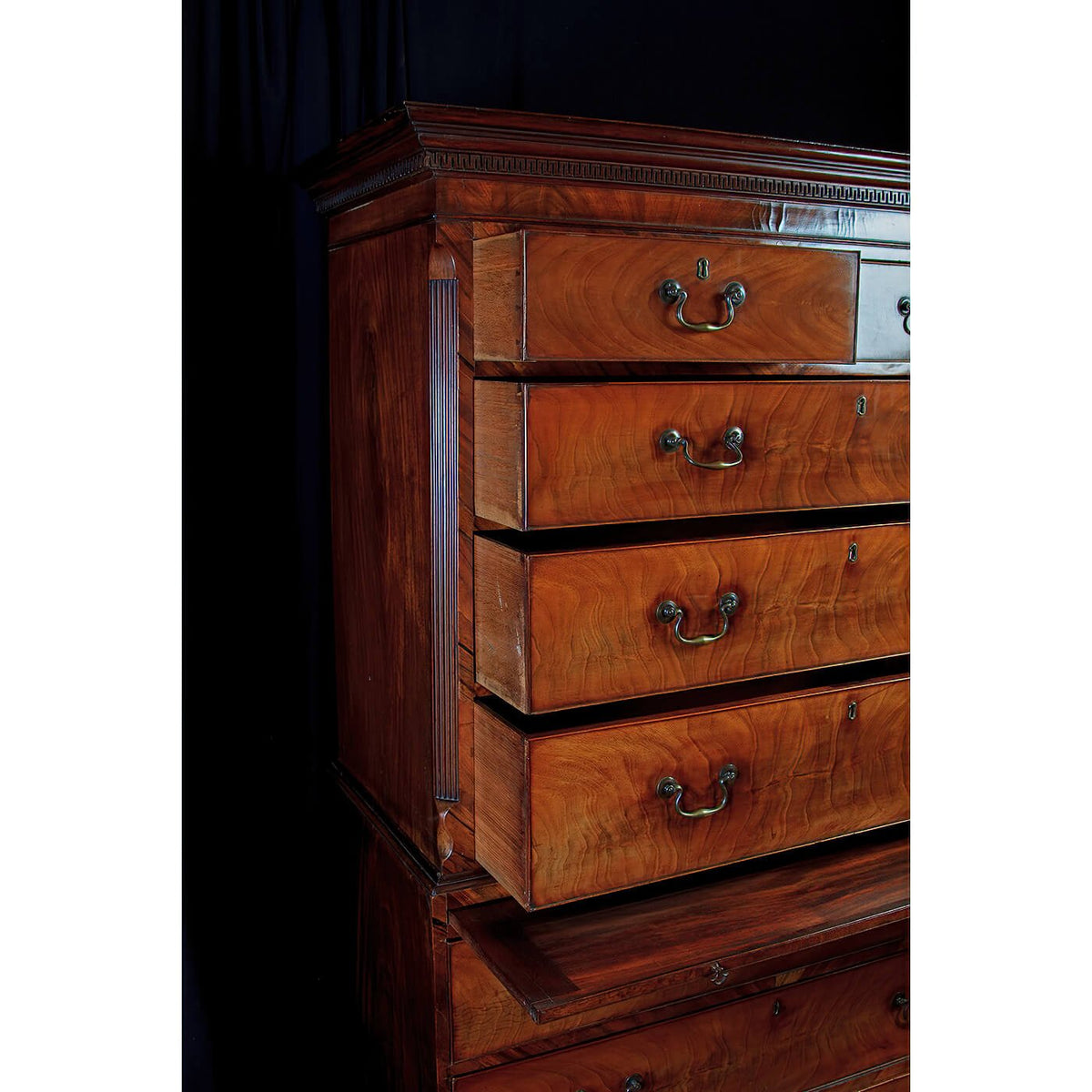 George III Mahogany Chest in Chest - English Georgian America