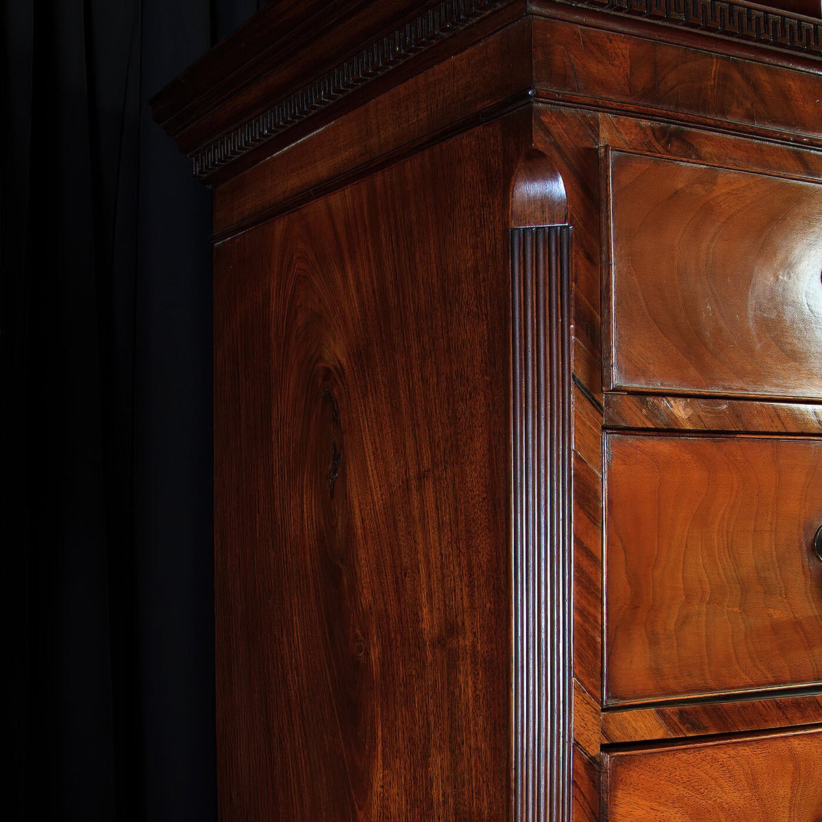 George III Mahogany Chest in Chest - English Georgian America