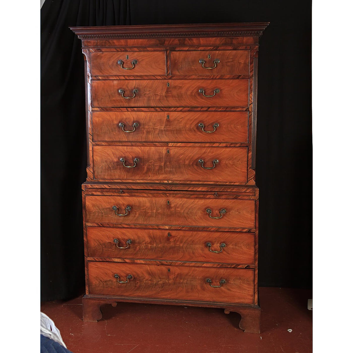 George III Mahogany Chest in Chest - English Georgian America