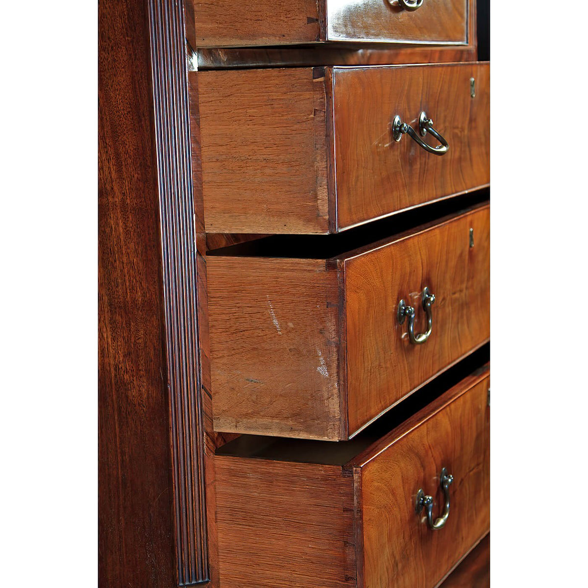 George III Mahogany Chest in Chest - English Georgian America
