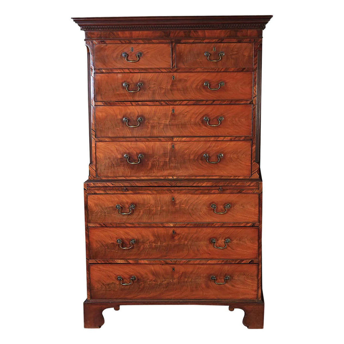 George III Mahogany Chest in Chest - English Georgian America