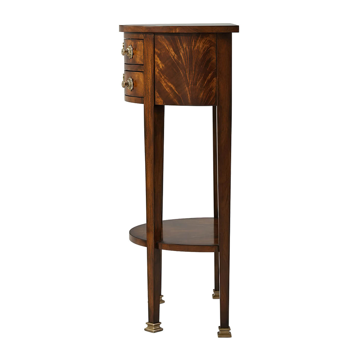 George III Mahogany Demi Lune Console - English Georgian America