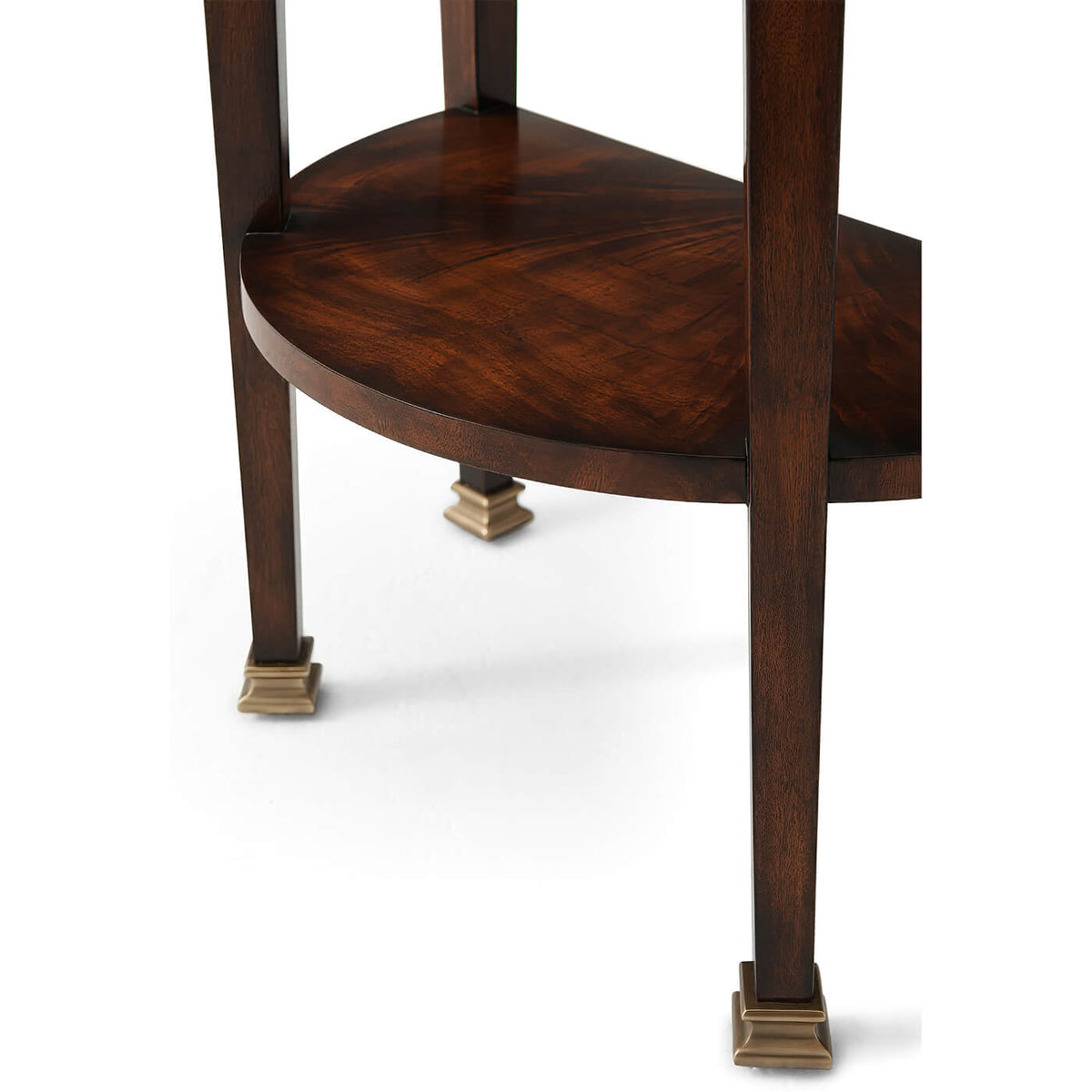 George III Mahogany Demi Lune Console - English Georgian America