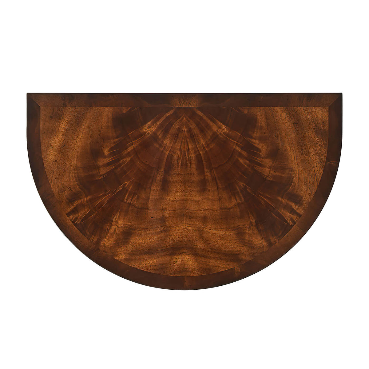 George III Mahogany Demi Lune Console - English Georgian America