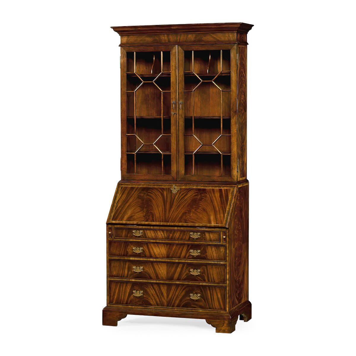 George III Mahogany Secretary Bookcase - English Georgian America