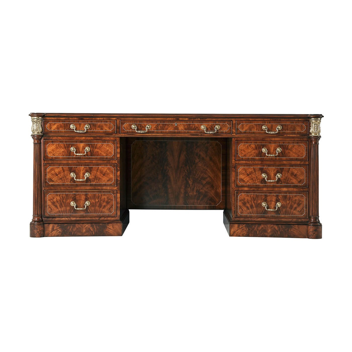 George III Pedestal Desk - English Georgian America