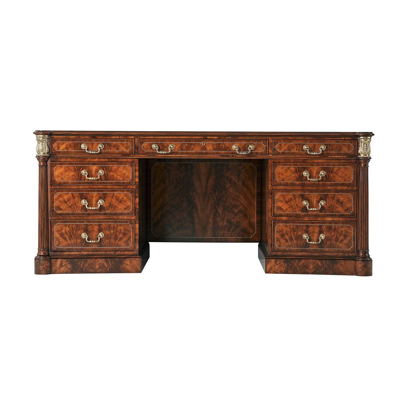 George III Pedestal Desk - English Georgian America