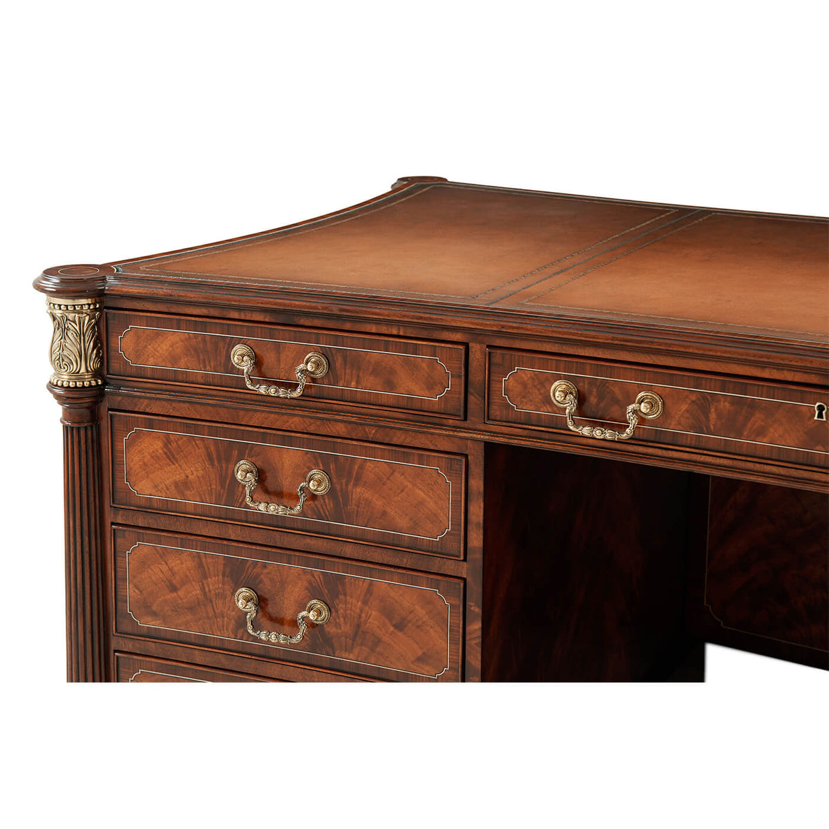 George III Pedestal Desk - English Georgian America