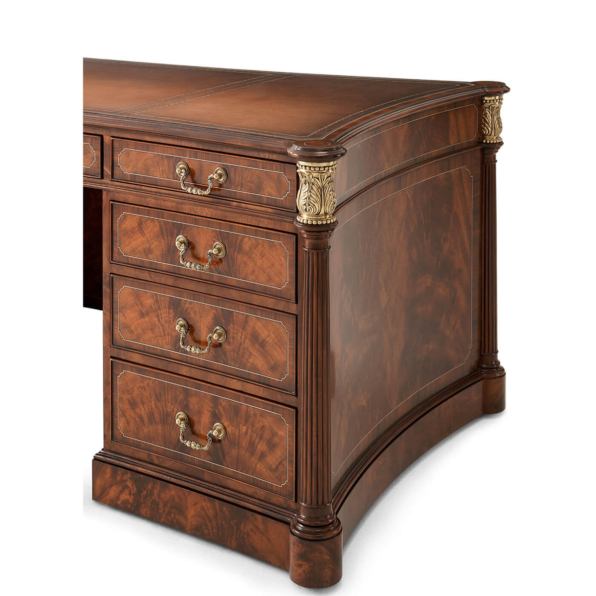 George III Pedestal Desk - English Georgian America