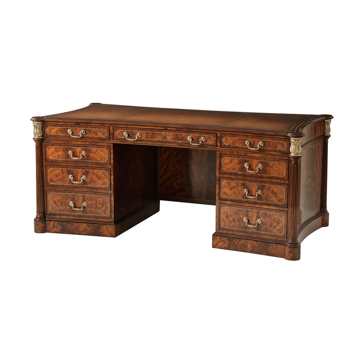 George III Pedestal Desk - English Georgian America