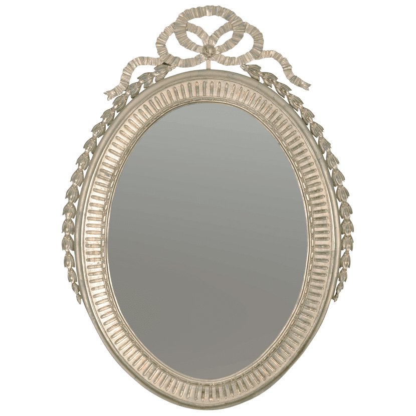 George III Silver Gilt Oval Mirror - English Georgian America