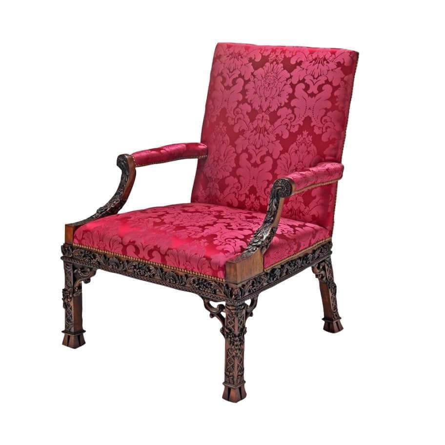George III St Giles Gainsborough Armchair - English Georgian America