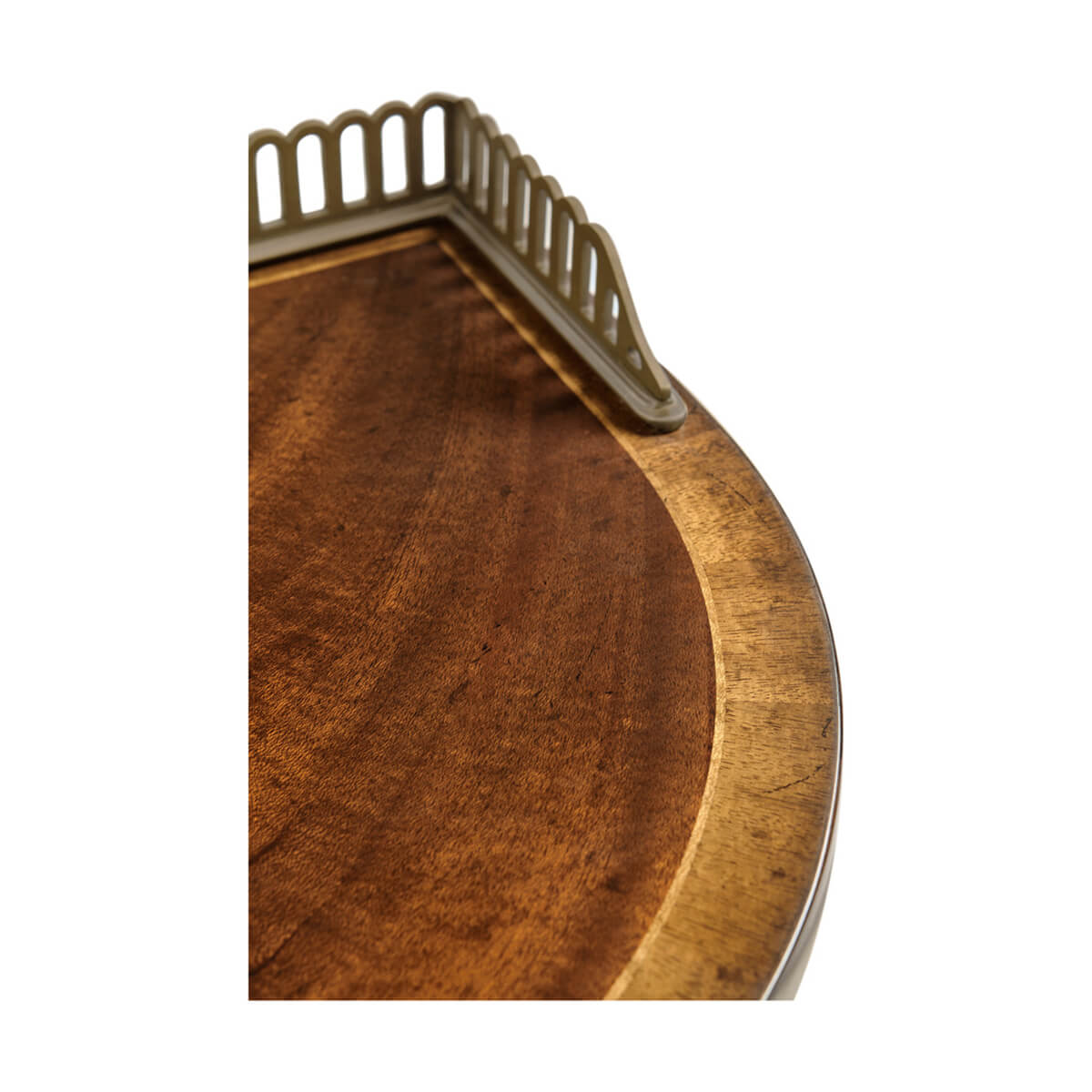 George III Style Mahogany Demilune Console Table - English Georgian America