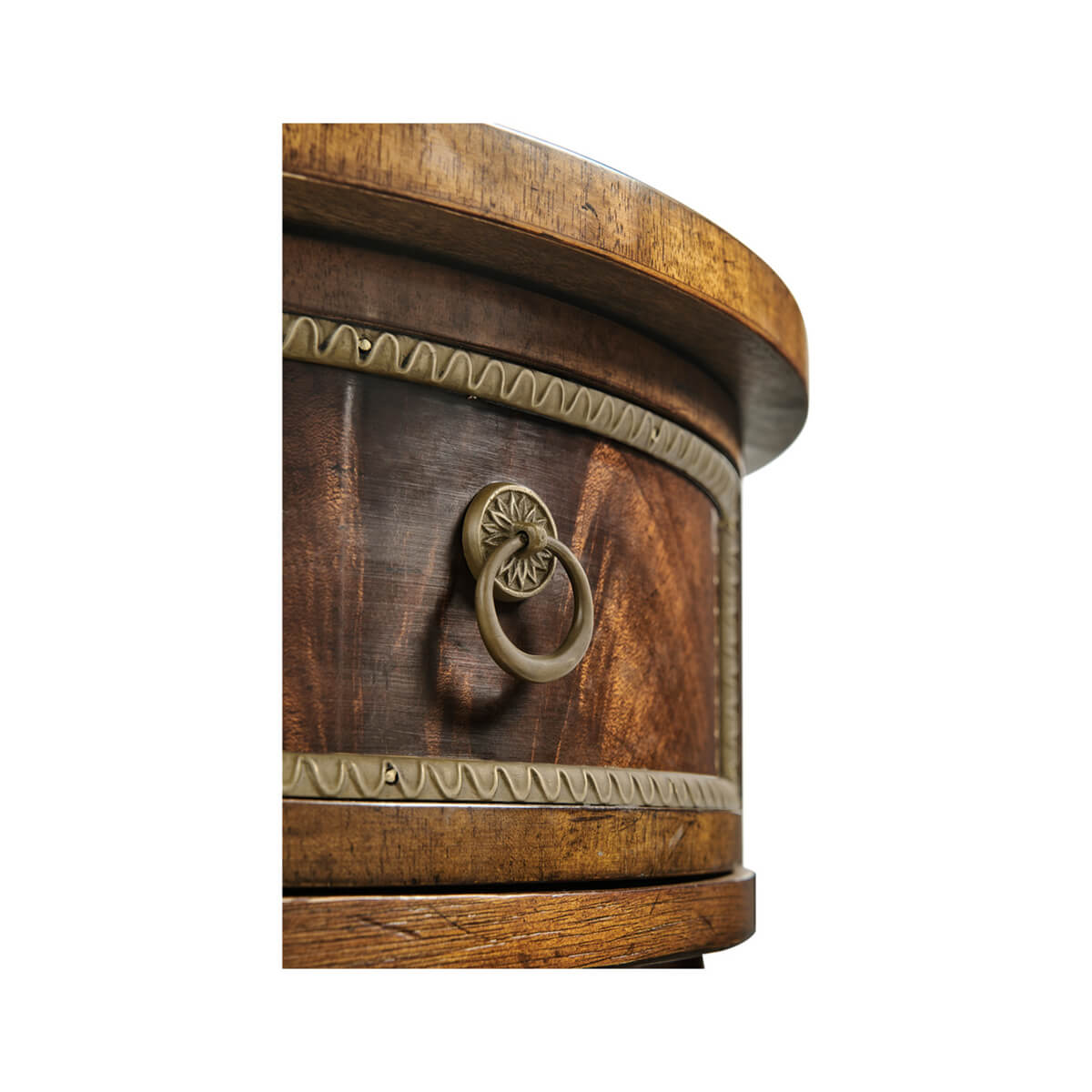 George III Style Mahogany Demilune Console Table - English Georgian America