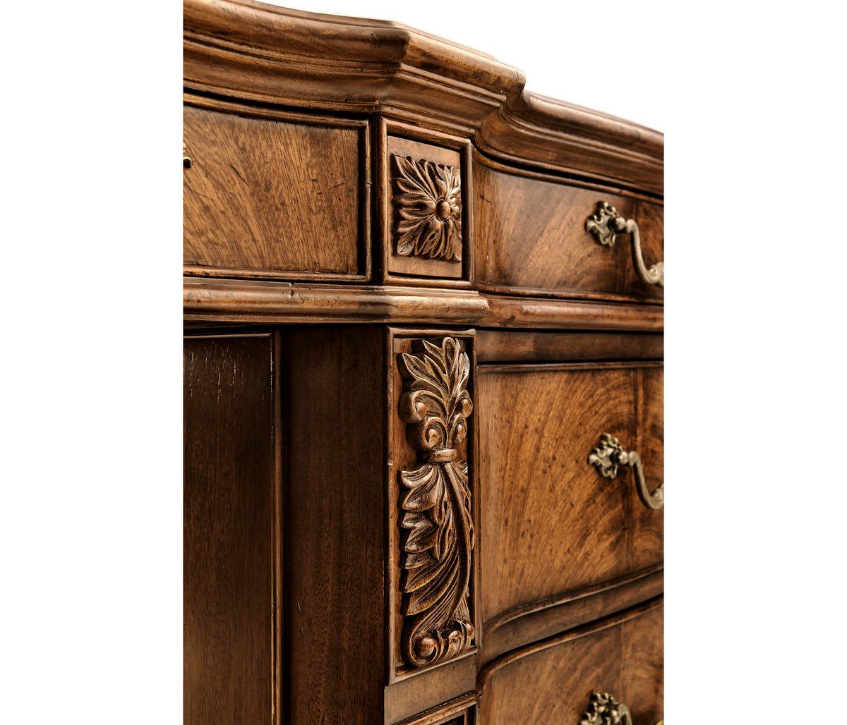 George III Style Walnut Pedestal Desk – Leather Top - English Georgian America