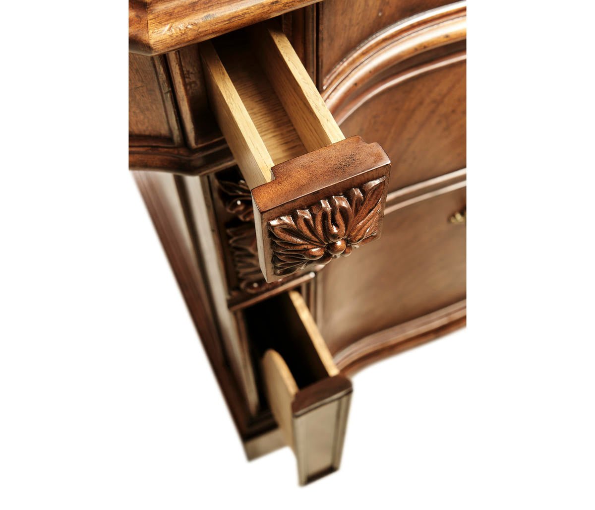 George III Style Walnut Pedestal Desk – Leather Top - English Georgian America