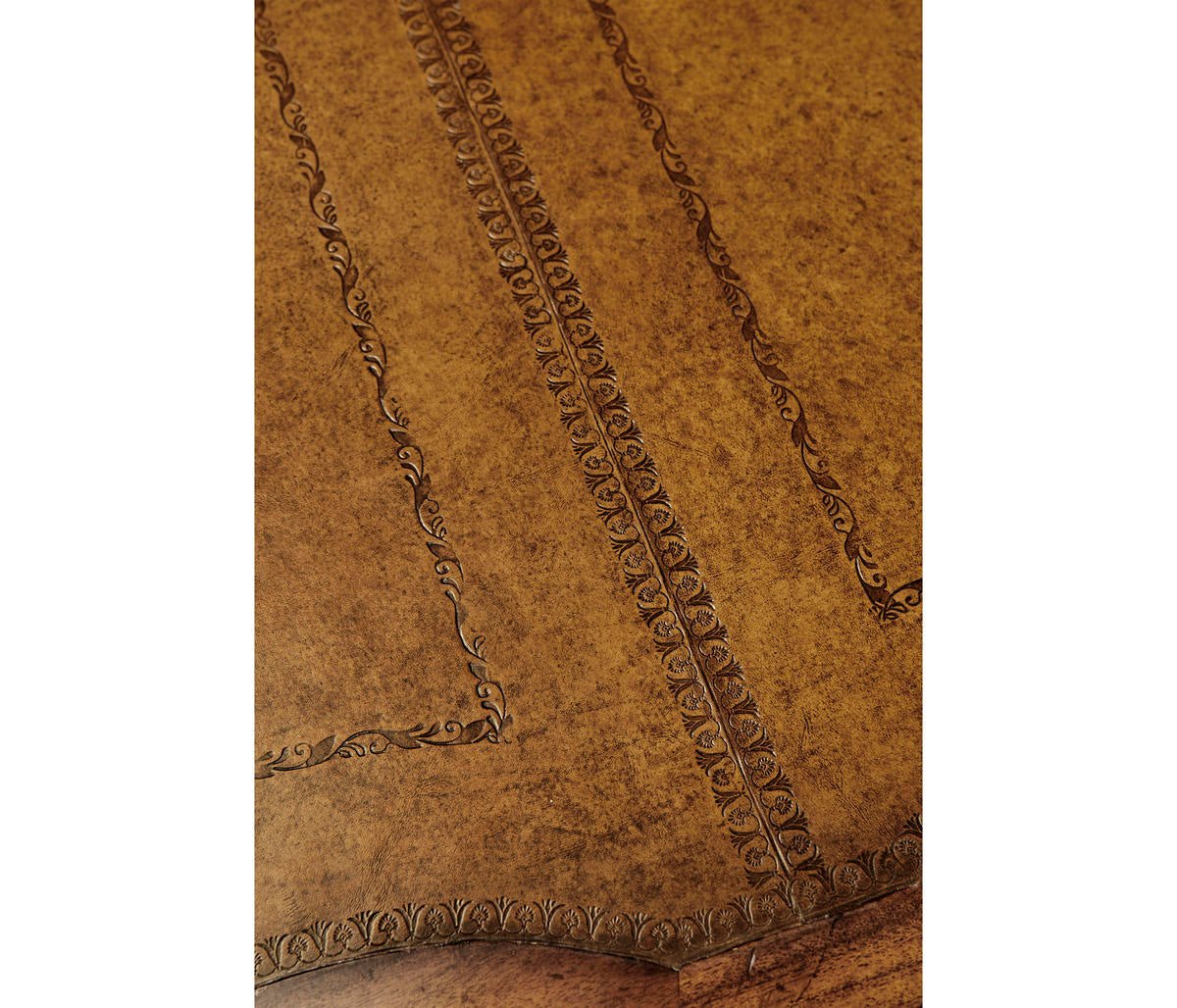 George III Style Walnut Pedestal Desk – Leather Top - English Georgian America