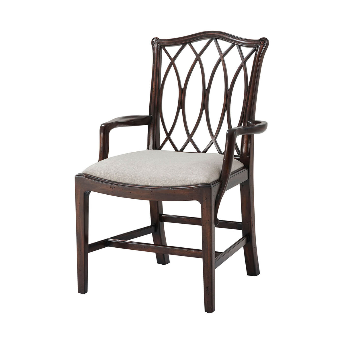 George III Trellis Back Armchair - English Georgian America