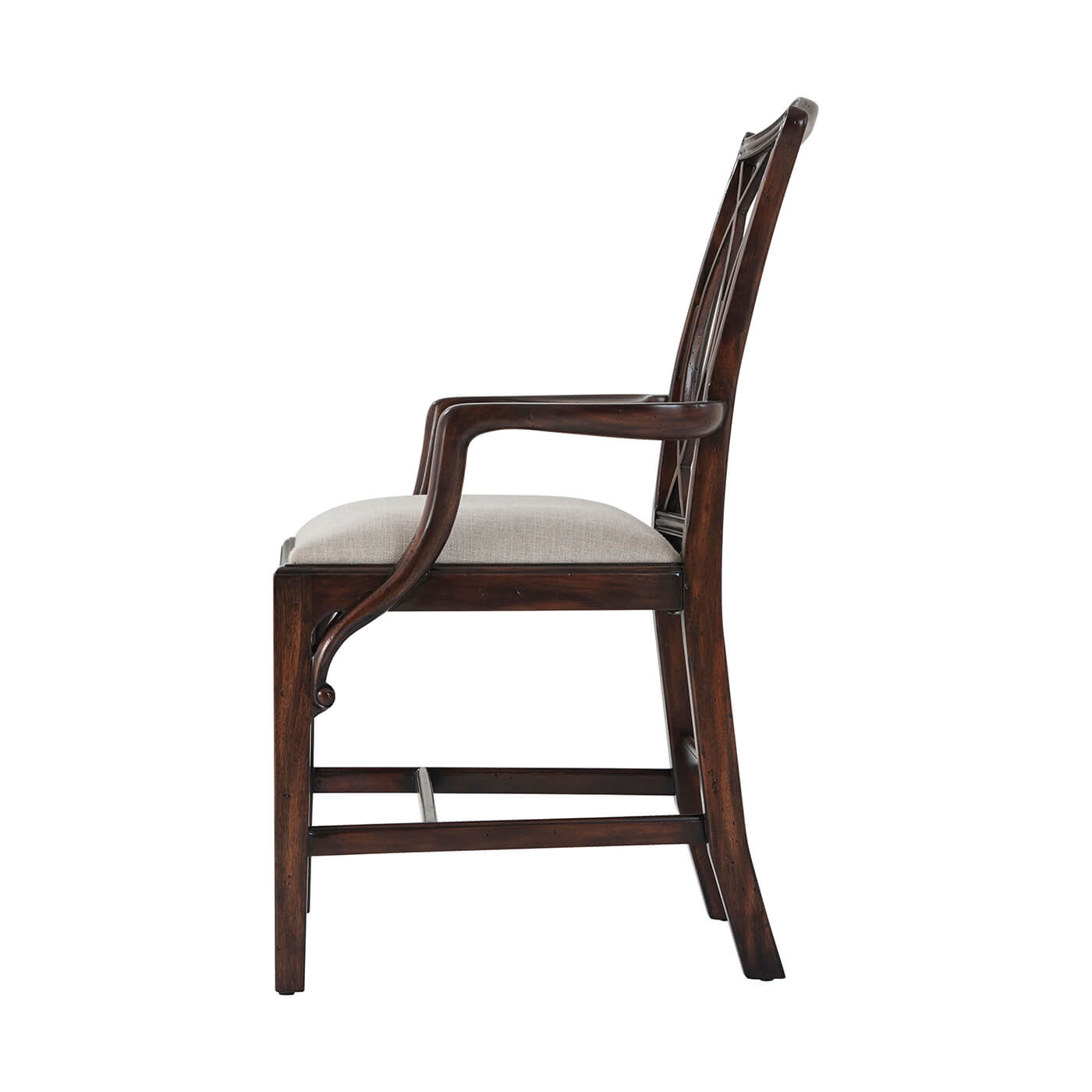 George III Trellis Back Armchair - English Georgian America
