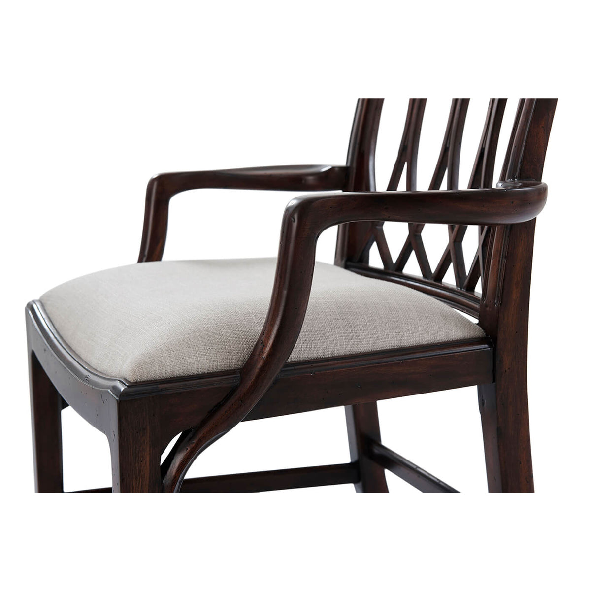 George III Trellis Back Armchair - English Georgian America