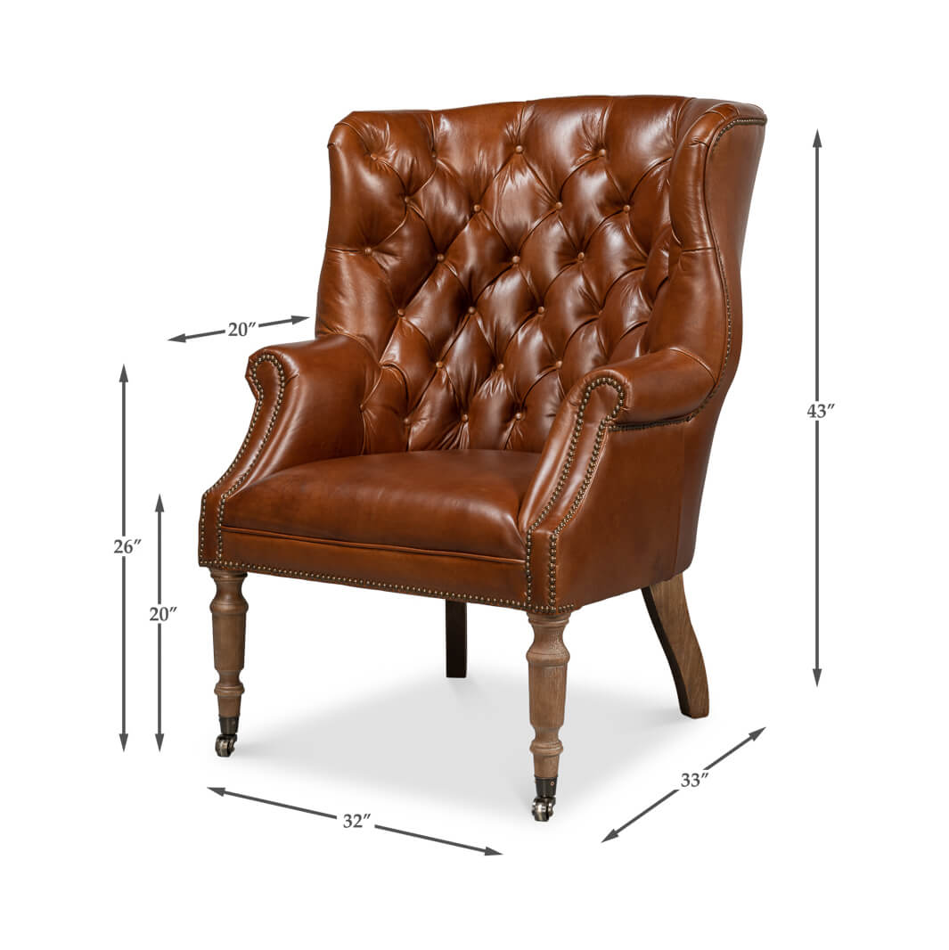 Georgian Barrel Back Wingchair - English Georgian America