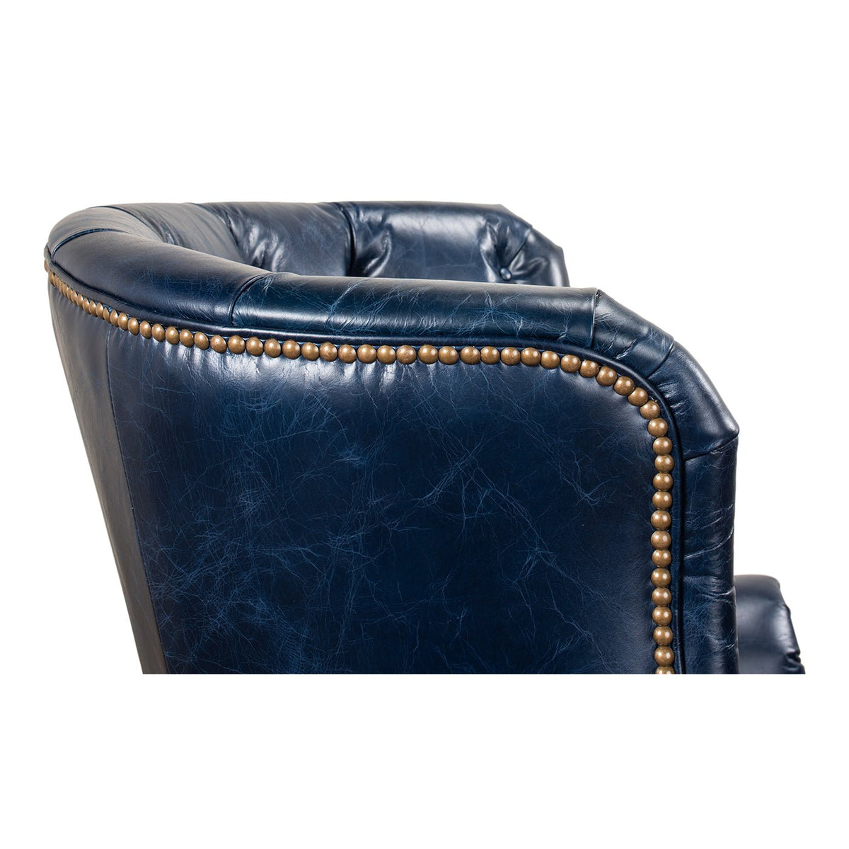 Georgian Barrel Back Wingchair - Chateau Blue - English Georgian America