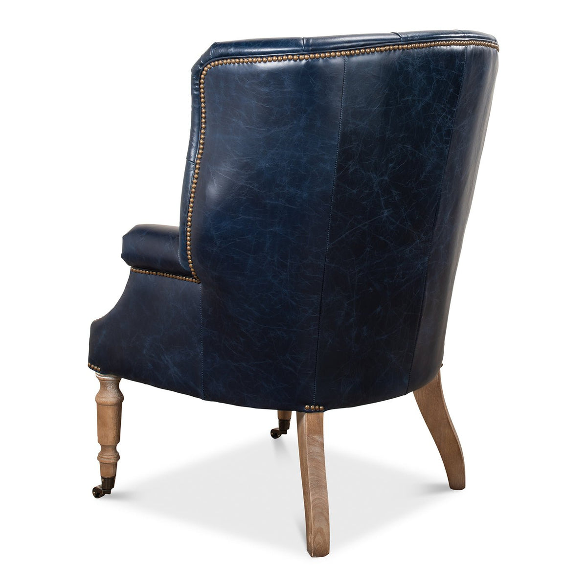 Georgian Barrel Back Wingchair - Chateau Blue - English Georgian America