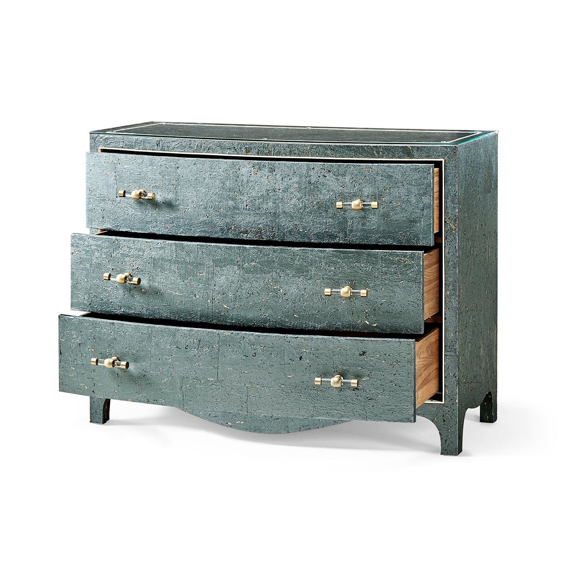 Georgian Bow Front Bedside Chest - English Georgian America