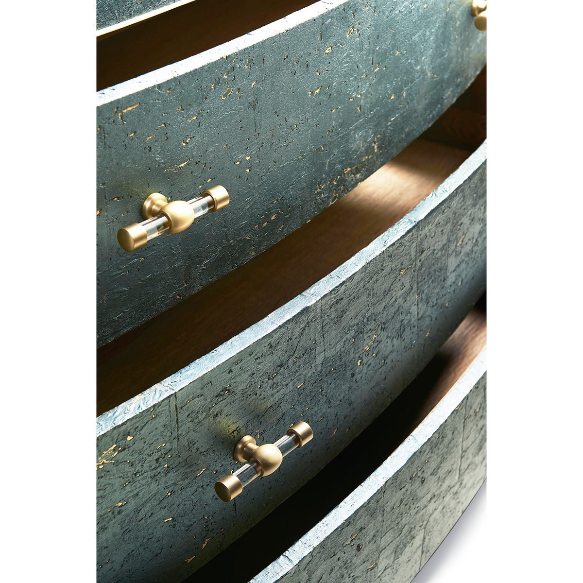 Georgian Bow Front Bedside Chest - English Georgian America