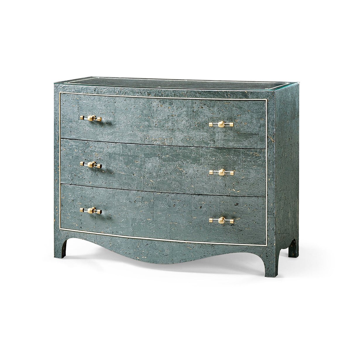 Georgian Bow Front Bedside Chest - English Georgian America