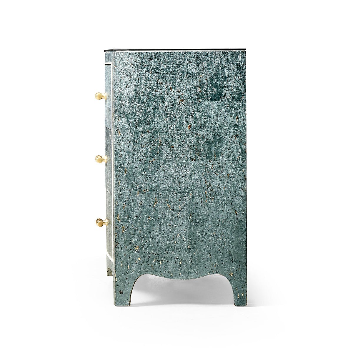 Georgian Bow Front Bedside Chest - English Georgian America