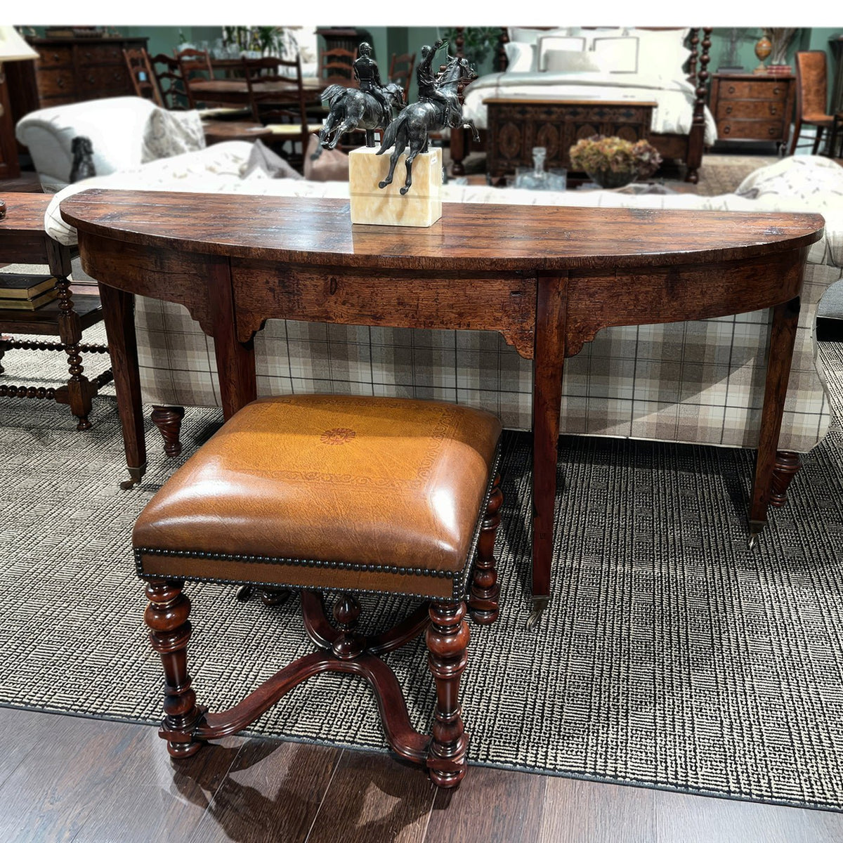 Georgian Bowfront Console Table - English Georgian America