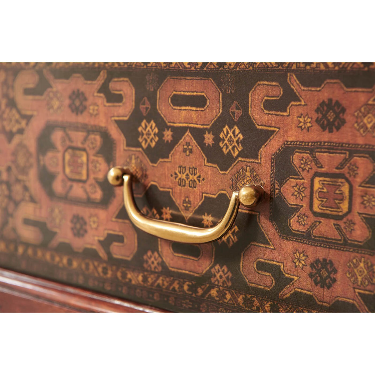 Georgian Decoupage End Table - English Georgian America