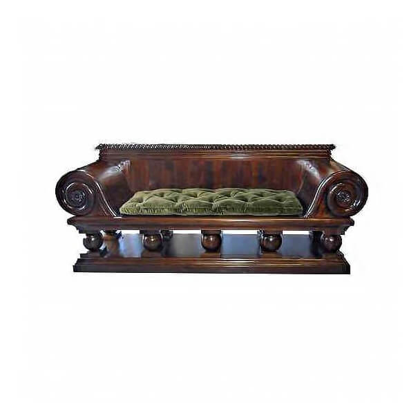 Georgian Hall Bench - Vanbrugh - English Georgian America